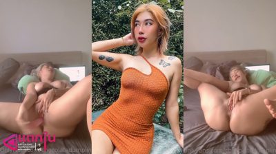 คลิปหลุดน้องจินนี่ chocolatedumpling สาวไทยขวัญใจชาวแอพตัวทีสองตัว โชว์การช่วยตัวเองด้วยดิลโด้สีชมพูอย่างเสียว