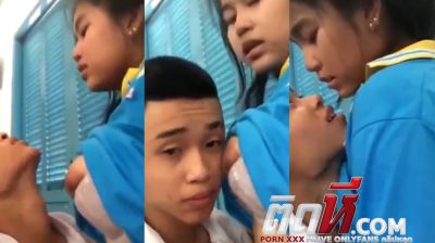 คลิปหลุดนักเรียน เย็ดกันหลังเลิกเรียน เห็นไม่มีใครอยู่เลยจัดกันคาชุดนักเรียน ขึ้นขย่มเย็ด เห็นหน้าชัดทั้งคู่เลย คลิปหลุดเสียงไทย