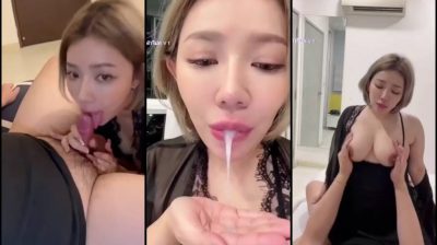 คลิปโป๊โอลี่แฟน น้องนุ๊กกี้ babynookie นัดเย็ดกับผู้ชายที่ห้อง จับอมควยแล้วขึ้นขย่มเย็ดคาชุด แล้วโม๊คควยจนน้ำแตกคาปาก