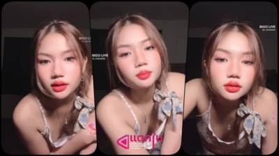 คลิปหลุดไลฟ์สดแอพไดโนเสา bigo live ID:J454092 ไลฟ์สดเต้นยั่วก้มเงยอ่านคอมเม้นเยอะไปหน่อยเผลอทำจุกนมสวยๆโผล่